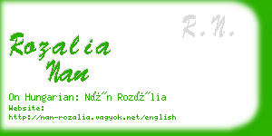 rozalia nan business card